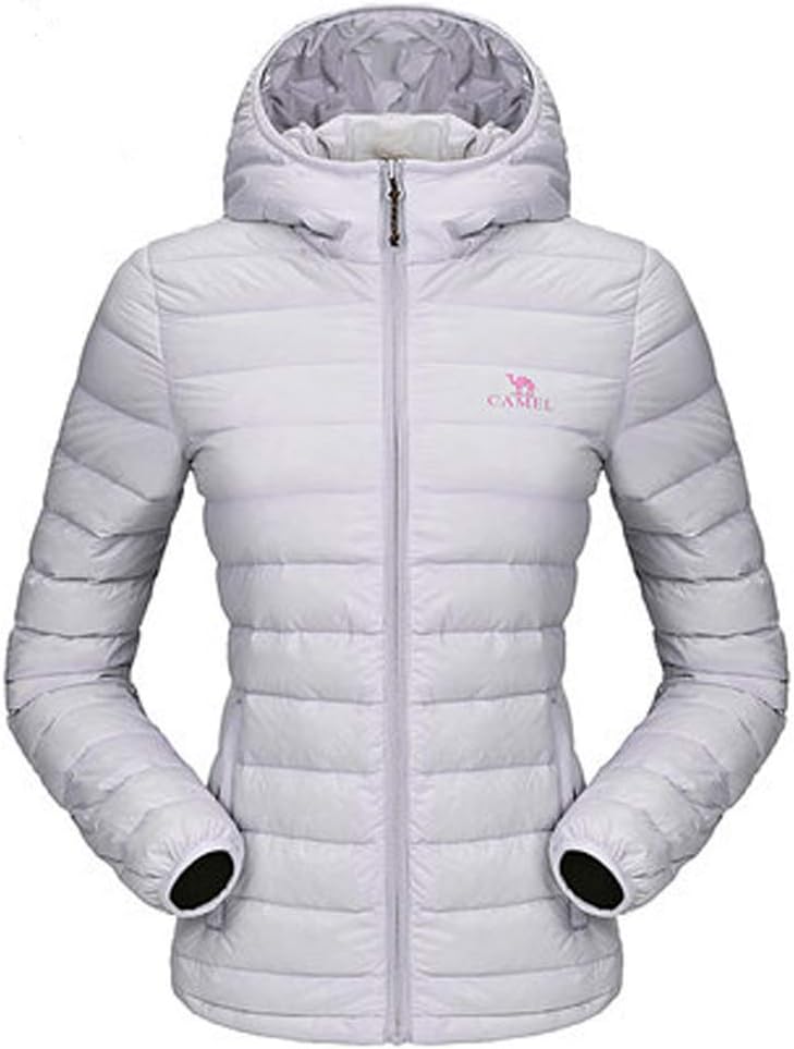 Camel Ultra Legere Doudoune Femme Down Veste A Capuche Duvet De Canard Blanc Blouson Courte Outdoor Sport Camping Randonnee Amazon Fr Sports Et Loisirs