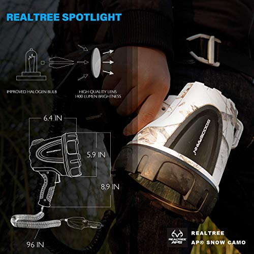 GOODSMANN Spotlight Camo Hunting Spot Lights 12 Volt Marine Spotlight