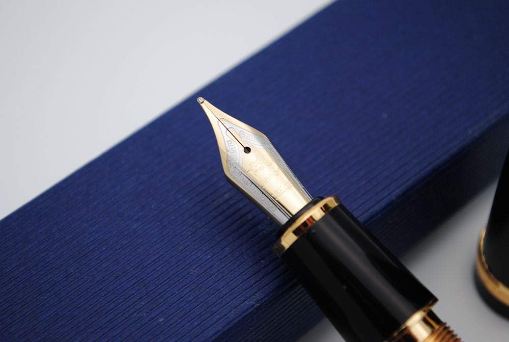 JINHAO 159 Fountain Pen M Nib (Black with Golden Clip) - Image 5