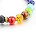 MYSTIQS Lava Rock and Chakra Beaded Bracelet Essential Oil Diffuser for Men and Women 7.8 in Aromatherapy Ideal for Anti-stress or Anti-anxiety