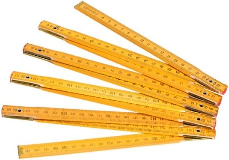 Classic Wood Carpenter Folding Ruler 2M 78.6Inch SAE &amp; Metric Markings For Woodworking -Ez2Shop