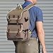 GOgroove Full-size DSLR Camera Backpack Case (Tan) for Photography and Laptop Travel Use w/Accessory Storage Room , Tripod Holder & Weatherproof Rain Cover for Sony a6000 , Canon EOS T6 , Nikon D5500