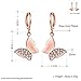 DreamSter Butterfly Drop Hoop Earrings Plated 18k Rose Gold Small Stud Earrings for Women Teen Girls Earrings