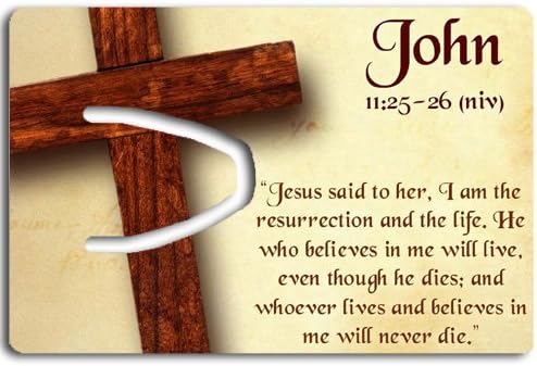 Amazon.com : John 11:25-26 Bible Verse Bookmark Great Gift Idea : Office  Products