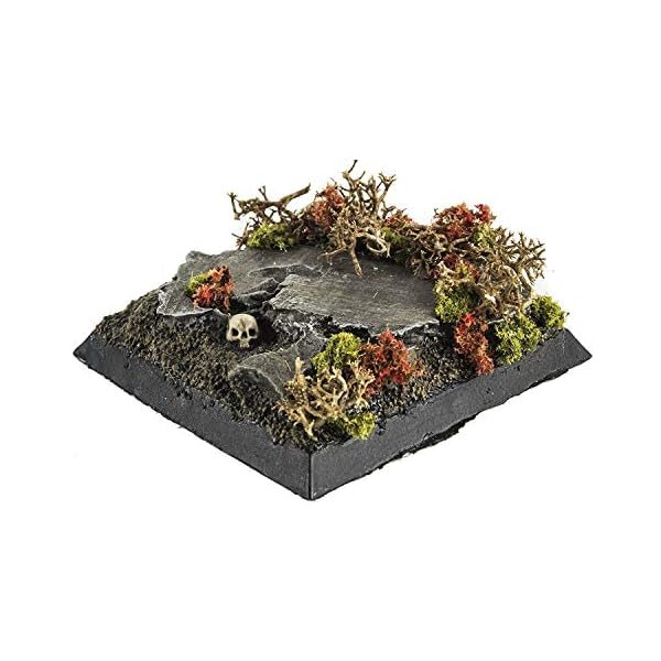 War World Gaming 5 x Quadratische Basen für Miniaturen mit Landschaft Set - 28mm Modellbau Basing Gelände Tabletop… – Bild 4
