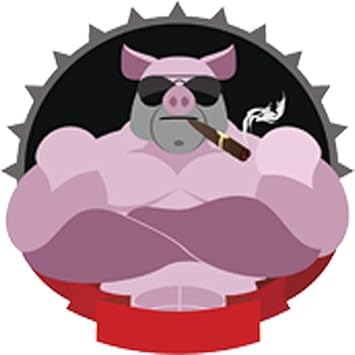 Amazon Com Scary Muscular Seguridad Rosa Ping Hog Fumar Un Cigarro Dibujos Animados Vinilo Calcomania Arte Manualidades Y Costura