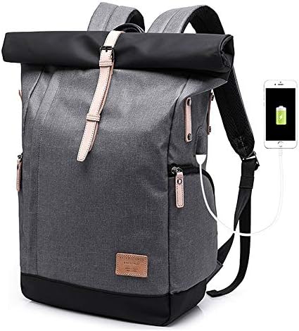 Travel Backpack Waterproof Anti Theft Multipurpose Roll Top Business Laptop Bag Daypack with USB Port for Men