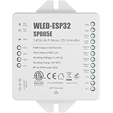 BTF-LIGHTING SP805E WLED LED Controller ESP32 with Mic, WiFi APP Control | For WS2812B WS2811 SK6812 WS2814 LED Strip/Matrix &amp; PWM Dim CCT RGB RGBW RGBCCT LED , 2 SPI Channel, USB-C UART, DIY Lights