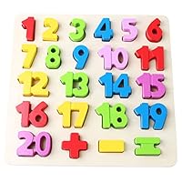 Babe Rock Wooden Number Puzzles for Toddlers 2-3 Years Old Boy Girl Learning Toys 23 Pieces