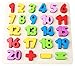 Babe Rock Wooden Number Puzzles for Toddlers 2-3 Years Old Boy Girl Learning Toys 23 Pieces