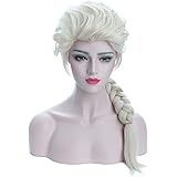 Karlery Adult Women's Long Beige Braided Fashion Wig Halloween Cosplay Wig Costume Party Wig(Beige)