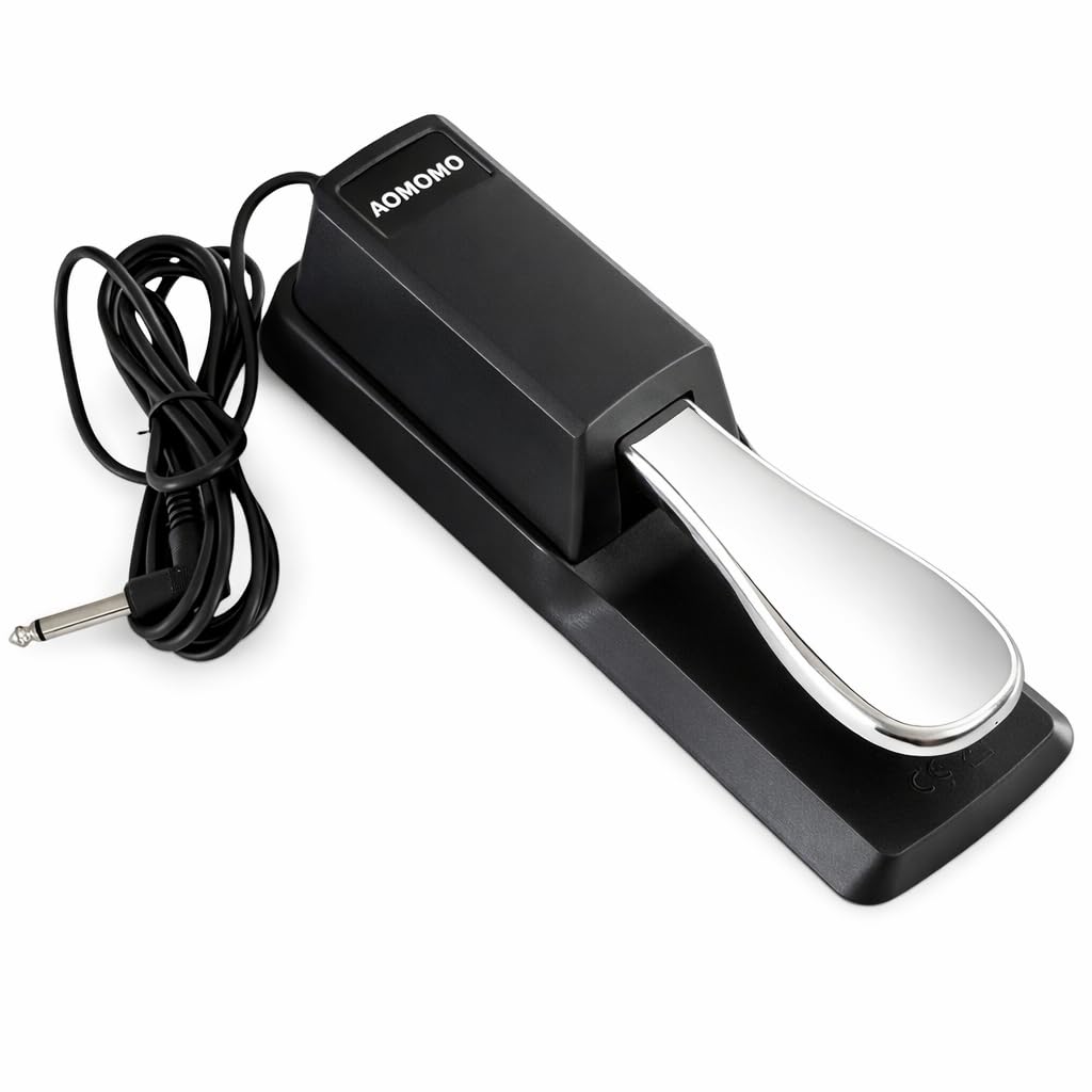 Sustain Pedal Universal for Keyboard with Polarity Switch for All Digital Pianos, Electronic Keyboards Midi MIDI Keyboards, Digital Pianos, Casio, Roland and More (Original Version)