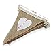 OZXCHIXU(TM) Vintage Heart Jute Burlap Bunting Banner Hessian Flag for Wedding Party Decoration White Lace 2.5m
