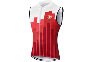 UGLY FROG Mens Triathlon Vest Jersey Top - Full Zipper, Tri Singlet Sleeveless, 3 Rear Pockets for Storage