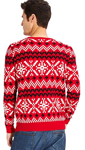 RAISEVERN Roter Weihnachtspullover Sweater mit Lazy Sloth Grafik Langarmshirts für Jugend