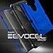 Evocel Trio Pro Series Phone Case Compatible with V20 (2016 Release) with Belt Clip Holster and Kickstand, Deep Blue