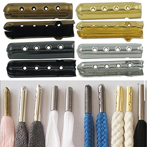 Buy Bluemoona 50 Pcs Shoelace Bullet Metal Ends Aglet Repair Shoe Lace Tips Replacement DIY