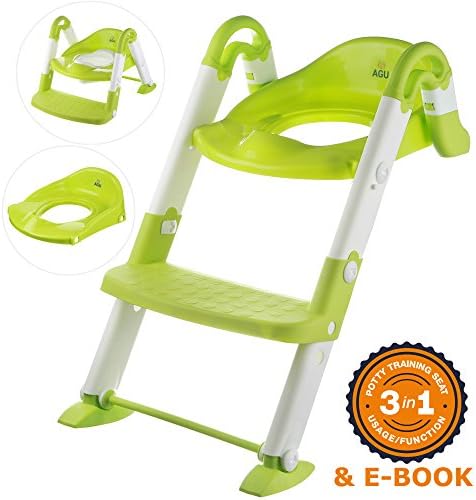Limited Sale - Potty Training Seat - Potty Chair - Perfect Potty as a Gift - a Pot, a Sturdy Potty Seat with Step Ladder Plus Toilet Seat Plate for Boys and Girls - Potty Stool with Handles' Stoppers