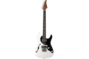 EART E-TT72 6 String Semi-Hollow-Body Electric Guitar Versatile Playability, Powerful Humbucker Pickups Fixed Bridge Guitars