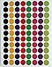 School Smarts Laminated Multi-Colored Coding Dot Stickers, 1320 Pieces per Pack, 15 Sheets Each Contain 88 Decals, 3/8 Inch Diameter, Non-Toxic and Acid-Free