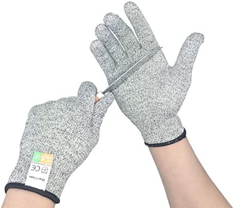 Charllean cut resistant gloves, anti-cut 5, kitchen sliced vegetables, kills fish, cut fruit, manually execute Highly elastic nylon, non-slip and abrasion-resistant., Small