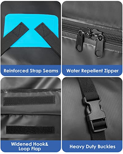 Zacro Car Roof Bag Waterproof - 20 Cubic Feet Roof Box with Anti-Slip Mat & Luggage Lock for Vehicle with/without Rack - Rooftop Cargo Carrier Bags with 10 Reinforced Straps, 6 Door Hooks, Storage Bag