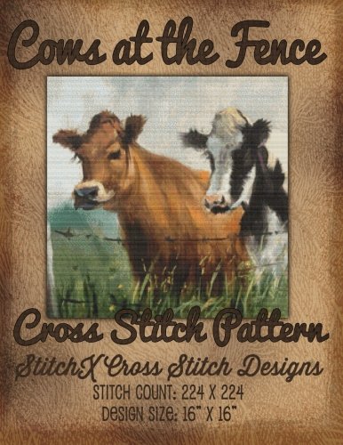 Cows at the Fence Cross Stitch Pattern by Tracy Warrington, StitchX