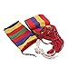 HIPPIH Outdoor Leisure Canvas Portable Hammocks for Backpacking, Camping, Travel, Beach, Yard.(Colorful)