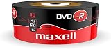 Maxell 504892 DVD-R 4.7GB 16X 120 Min Matt Silver 50 Pack Shrink Wrapped