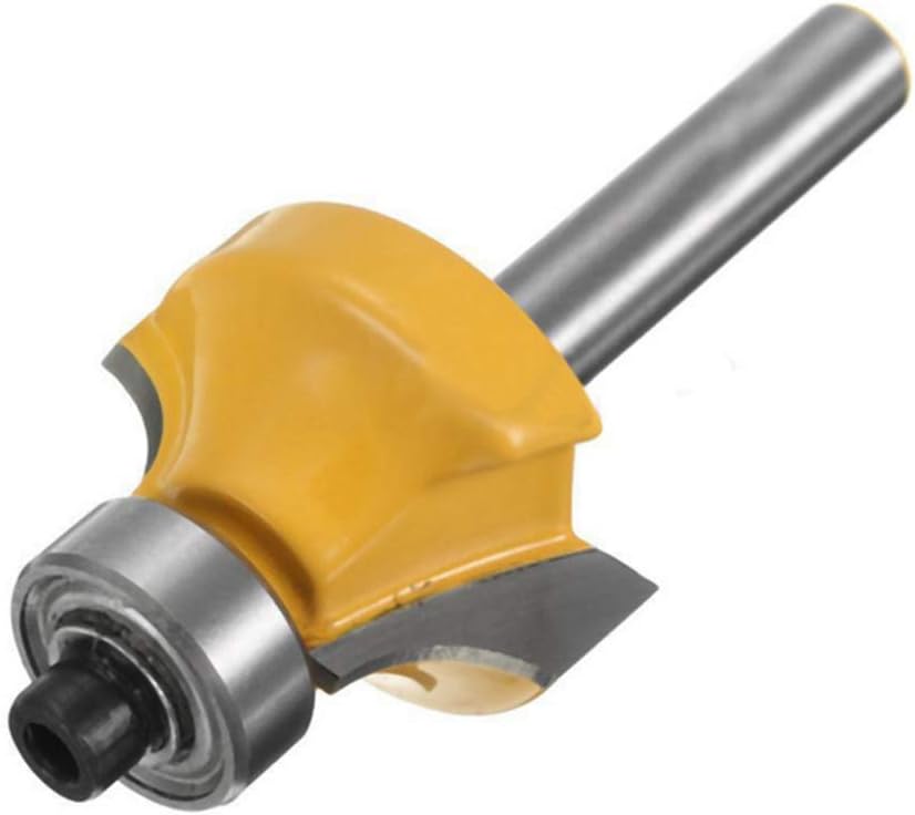 1/4-Inch Shank Roundover Edging Router Bit Set, Woodworking Milling Cutter Tools Corner Rounding Edge-forming Bit Set 1/8", 1/4", 3/8", 1/2" Radius (4 Pack) - - 
