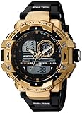 Armitron Sport Men's 20/5062BGD Analog-Digital Chronograph Gold-Tone and Black Resin Strap Watch