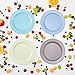HM-tech 6pcs Bamboo Toddler Plates (8