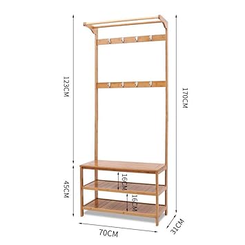 Banco con perchero | Percheros de pared, percheros de pie...