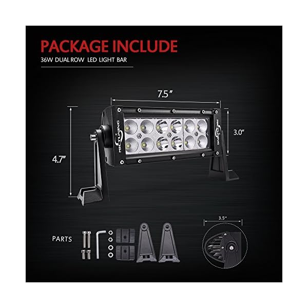 MICTUNING-02-series-8-36W-LED-Light-Bar-combo-spot-flood-light-Off-Road-SUV-ATV-UTV-Jeep-WITH-WIRING-HARNESS