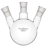 FunChem Three Necks Round Bottom Flask RBF, Glass