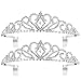 Paxuan Silver Gold Plated Wedding Bridal Crystal Rhinestone Jewelry Sets for Women Wedding Bridal Party