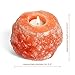 Natural Himalayan Salt Lamp. Hand Carved with Elegant Wood Base (Candle Holder)