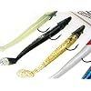 5Pcs-12cm-22g-34oz-QualyQualy-Sinking-Pencil-Shaped-Glow-Jig-Head-Soft-Fishing-Lure-Bait-with-Hooks