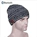 Zibaar Latest Bluetoth V4.1 Bluetooth Headphone Beanie Wireless Bluetooth Hat Combined with Stereo Headphones; Hands Free Talking, Mix Color Knitting Cuff Design - Unisex - Mixed Grey