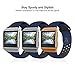 UMTELE Compatible for Fitbit Ionic Band, Two-Toned Perforated Strap Breathable Accessory Wristband with Quick Lock&Release Buckle Replacement for Fitbit Ionic Smart Watch, Large, Obsidian/Black
