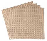 Classic Brick Baseplates by Strictly Briks | Baseplate Set | 100% Compatible with All Major Brick Brands | Building Bases for Deserts, Beaches, and More | 4 Count Sand Colored | 15.75