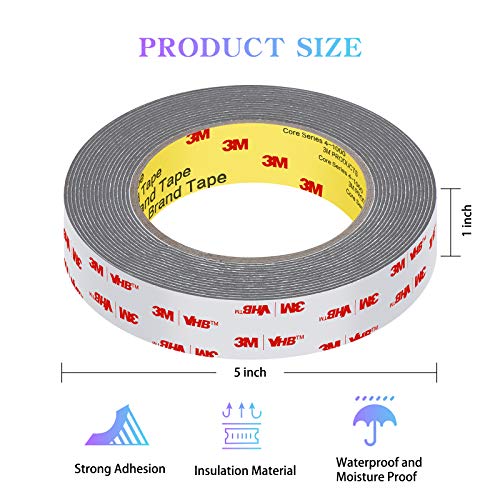 3M Double Sided Tape, Easy Peel Heavy Duty Mounting Waterproof 3M Foam