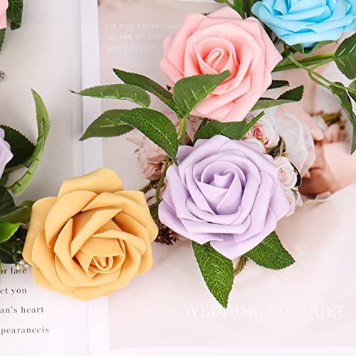 Gooriinet Artificial Flowers 25pcs Real Looking