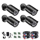 ZOSI 4 Pack 2.0 Megapixel HD 1080P 4 in 1 TVI/CVI/AHD/CVBS Security Cameras Day Night Waterproof Camera 100ft IR Distance For HD-TVI, AHD, CVI, and CVBS/960H analog DVR System