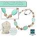 JUNGO BAMBINO Teething Silicon Necklace Chewlery For Nursing Moms To Wear and Baby To Chew, Chewbeads Teether. BPA Free (Mint Chocolate Crisp)