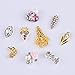 Crystal Nail Decoration Bow Elegant Flower Jewelry Silver Strass Charms Drop Reindeer Design For Nails 18pcs Assorted