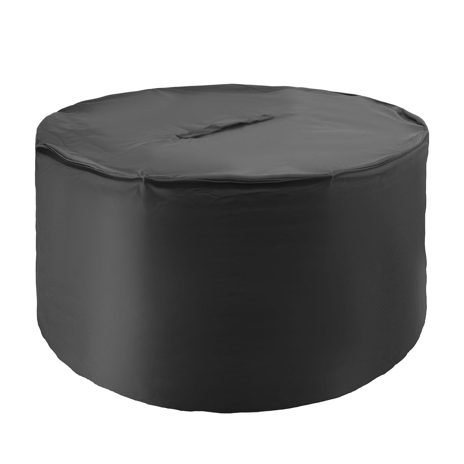 Round Fire Pit Cover, 28in Weather-Resistant Firepit Cover Oxford Fabric Shelter for Bonfire Solo Stove Fire Pit Protective Cover with Storage Bag Accessories for 27in Fire Pits