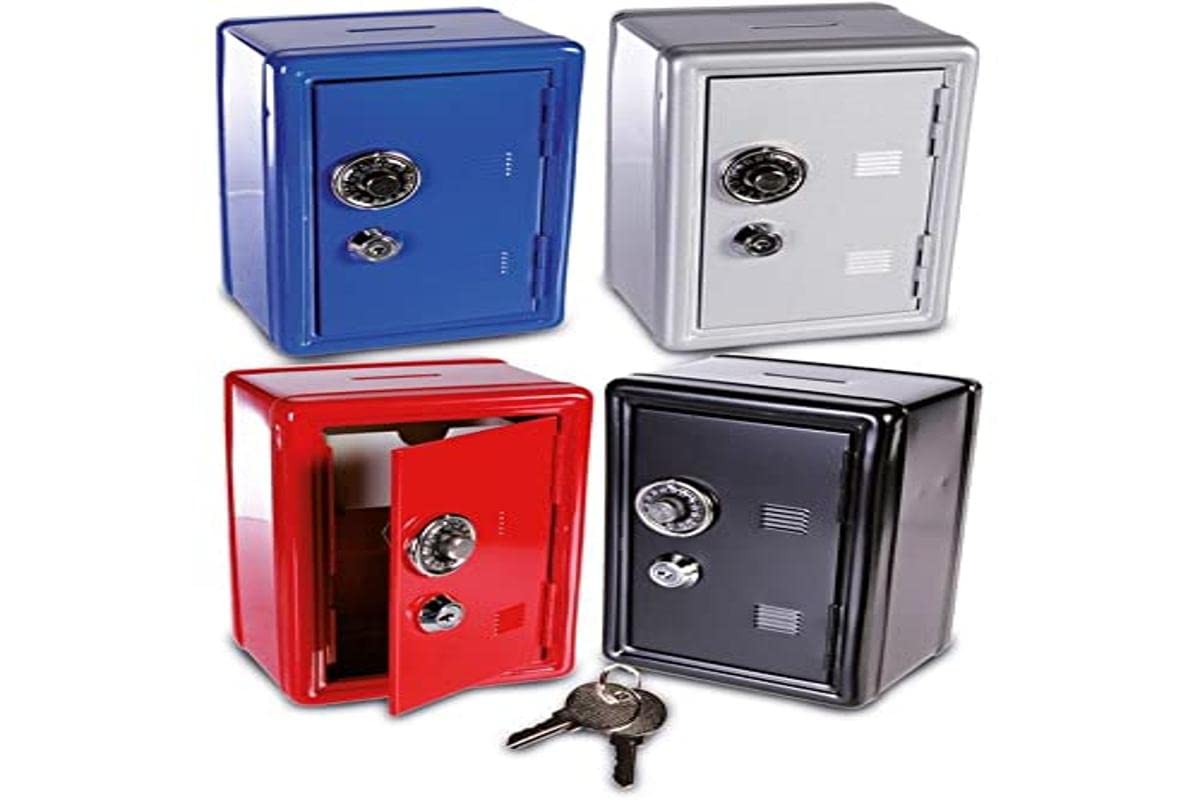 Metal Safe Shaped Money Box with Key, 107067