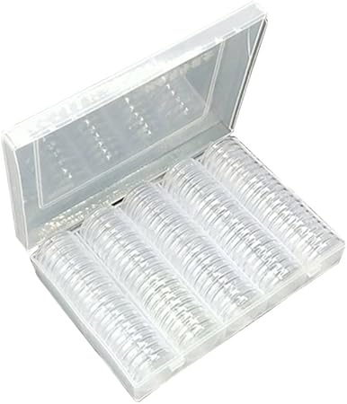 Bestomz - Caja para archivadores de monedas con 100 cajas y 1 caja: Amazon.es: Hogar