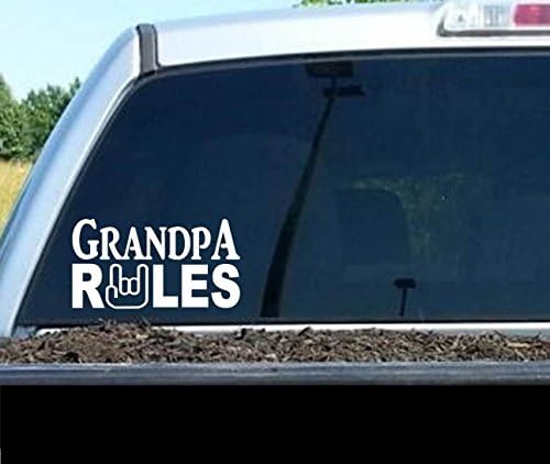Grandpa Rules Decal Sticker Die Cut Decal Sticker For Windows, Cars, Trucks, Laptops, Etc